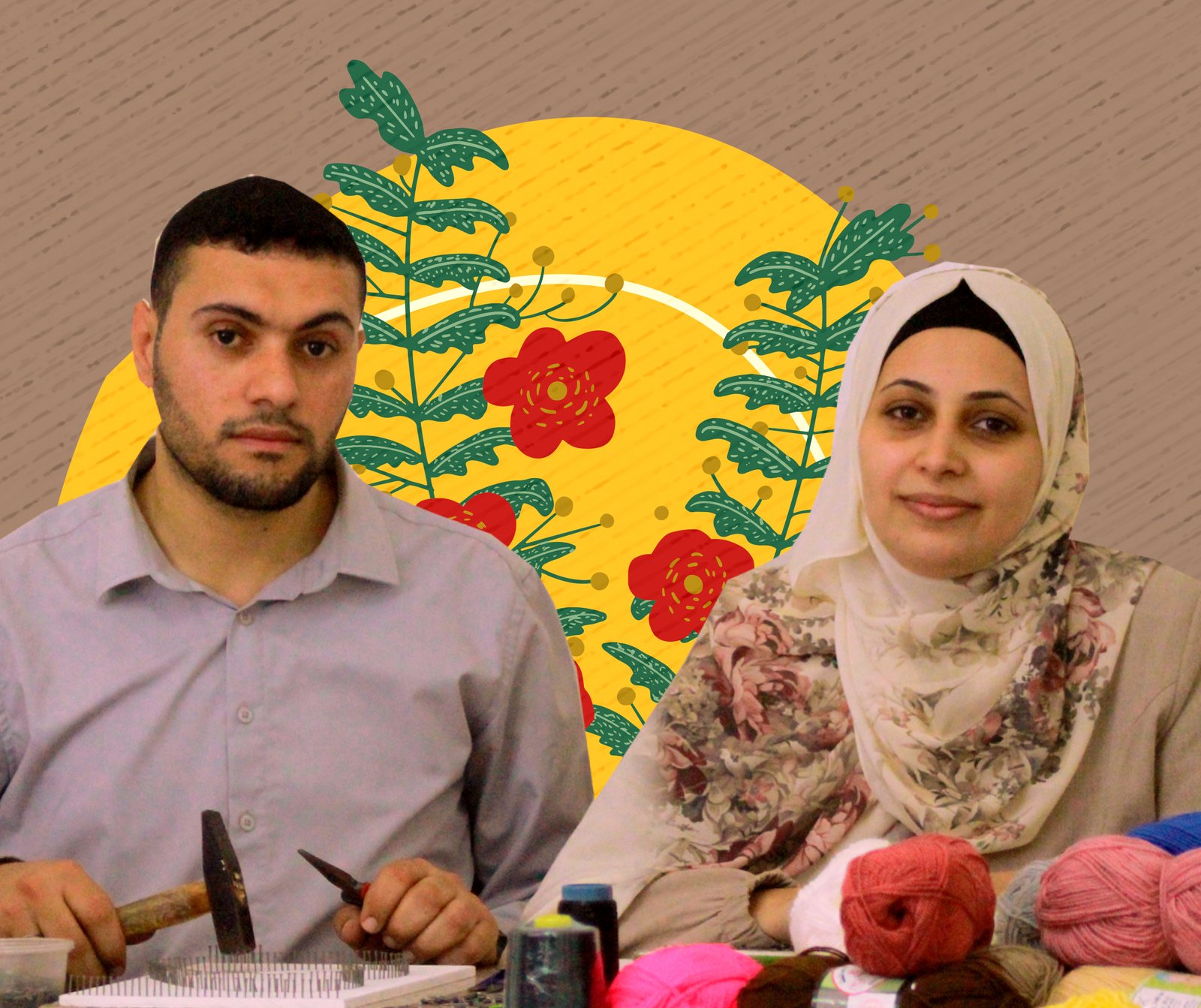 رمضان وزوجته يُبدعان في فن الفيلوغرافيا بالمسمار والخيط